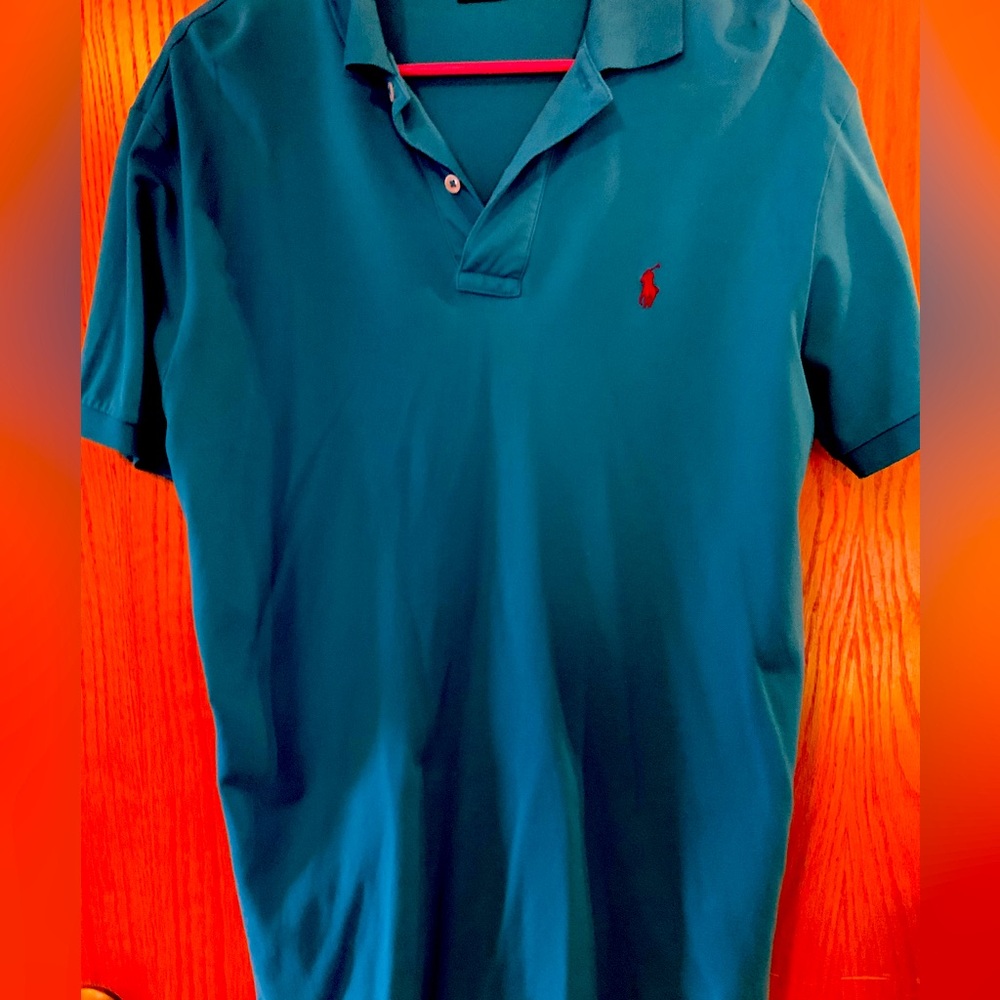 Men’s Polo by Ralph Lauren Golf Shirt, Size Medium, Turquoise